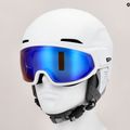 Alpina Alto Q-Lite weiß matt/blau revo Skihelm 11
