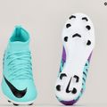 Kinder Fußballschuhe Nike Jr Mercurial Superfly 9 Club FG/MG hyper türkis/schwarz/weiß/fuchsia Traum 8