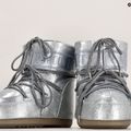 Damen Moon Boot Icon Low Glitter silberne Schneestiefel 8