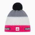 Kinder-Wintermütze Eisbar Stan Pompon SA pink melange/white/grey melange