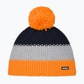 Kinder-Wintermütze Eisbar Star Pompon orange