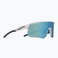Red Bull SPECT Riddle weiß/rauch mit blauer Spiegel-Sonnenbrille