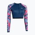 Damen UV-Shorty Langarm Schwimmanzug marineblau