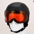 Damen-Skihelm Giro Aria Spherical mattschwarz/vivid cooper 9