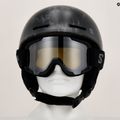Kinderskihelm Salomon Player Combo + Skibrille XV Jr schwarz&tie/schwarz silber 11