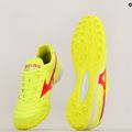 Mizuno Morelia Sala Elite TF Sicherheitsgelb/Feurige Koralle 2/Galaxysilber Herren Fußballschuhe 11