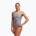 Damen Funkita Diamond Back One Piece Badeanzug Planted Pink 3
