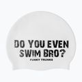 Schwimmkappe Funky Trunks Silicone white swim bro
