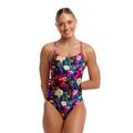 Damen-Einteiler Badeanzug Funkita Diamond Back One Piece bed of roses 2