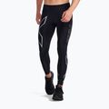 Herren 2XU Core Compression Trainingsleggings schwarz/silber MA3849B
