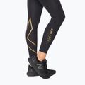 Damen Trainingsleggings 2XU Force Mid-Rise Compression schwarz und gold WA5367B 5