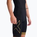 Herren Triathlonanzug 2XU Light Speed Front Zip schwarz/gold 3