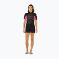 Damen Schwimm-Neoprenanzug Rip Curl Omega 2/2 mm Back Zip Springsuit black/pink 2