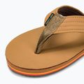 Herren Rip Curl Revival Leder Offene Zehe Flip Flops hellbraun 7