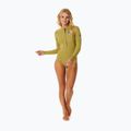 Women's Rip Curl G-Bomb 1 mm 2.0 LS Spring Front Zip khaki Swim Foam 2