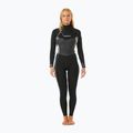 Rip Curl Dawn Patrol Frauen schwimmen Schaum 4/3mm Brust Zip Sublimed schwarz / schwarz / Multi