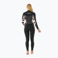 Rip Curl Dawn Patrol Frauen schwimmen Schaum 4/3mm Brust Zip Sublimed schwarz / schwarz / Multi 2