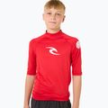 Rip Curl Lycra Brand Wave UPF rot Kinder-Badeshirt