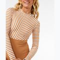 Einteiliger Damen-Badeanzug Rip Curl Premium Surf LS Surf hellbraun 11