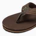 Herren Rip Curl Revival Leder Open Toe Flip Flops braun 7