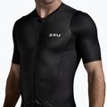 Herren Triathlonanzug 2XU Aero Hex Sleeved schwarz/weiß 6