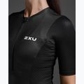 Damen-Triathlonanzug 2XU Aero Hex Sleeved black/white 3