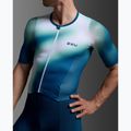 Triathlonanzug für Herren 2XU Aero Hex Sleeved jelly mint/majol 4