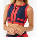 Rip Curl Coco Short Sleeve Vest Badeanzug Top rot/dunkelblau 5