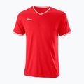 Herren Wilson Team II Hoch V-Ausschnitt Tennisshirt Rot WRA794103