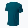 Herren-Tennisshirt Wilson Script Eco Cotton Tee blau/koralle 2