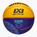 Kinderbasketball Wilson Fiba 3X3 Mini Paris 2004 blau/gelb Größe 3 5