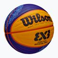 Wilson Fiba 3x3 Game Ball Paris Retail Basketball 2024 blau/gelb Größe 6 4