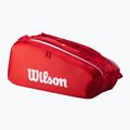 Tennistasche Wilson Super Tour Red 9PK red