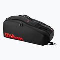 Tennistasche Wilson Clash V3 Super Tour 6PK black/ infrared