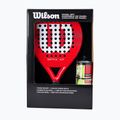 Padelschläger + 3 Bälle Wilson Optix XP Padel Kit Box red