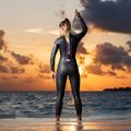 Damen-Triathlon-Neoprenanzug Synergy Endorphin Full Sleeve 5/3 mm black/pink 5