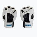 KSW Grappling Handschuhe Leder weiß 2