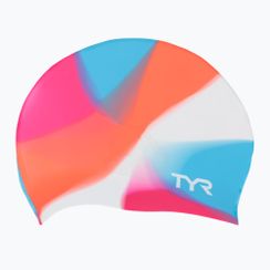 Kinder-Schwimmkappe TYR Tiedye Silicone Multicolor Jr pink/blue/orange