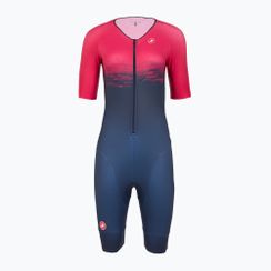 Damen Radanzug Castelli Core Tri W belgisch blau/hellrosa