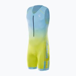 Triathlonanzug für Herren Synergy Elite Sleeveless Trisuit mint/yellow
