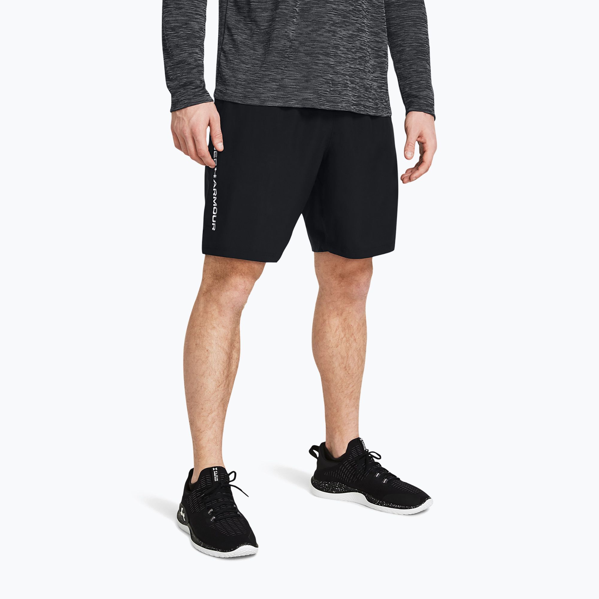 Herren Under Armour Woven Wdmk Trainingsshorts schwarz/weiß (1383356 ...