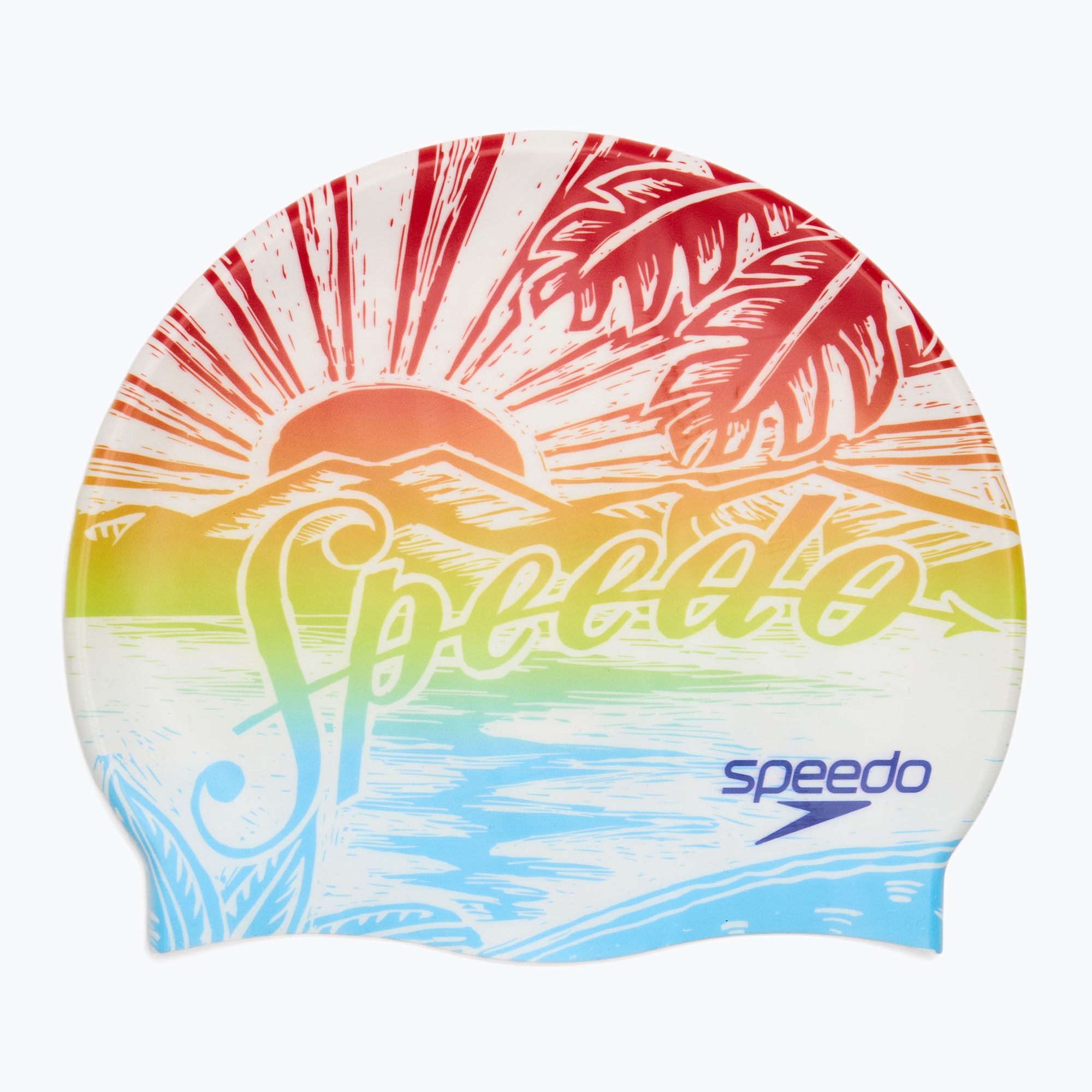 Speedo Schwimmkappe Printed Silicone peacoat flowing boom (8-0838501529 ...