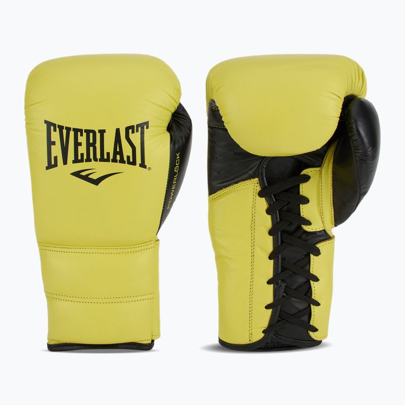 Boxhandschuhe Everlast Powerlock 2 Laced Pro Training neon yellow