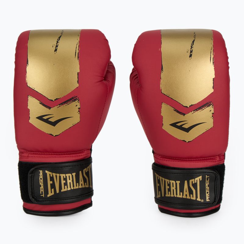 Everlast Prospect 2 Boxset Helm + Schilde + Handschuhe rot/gold 2