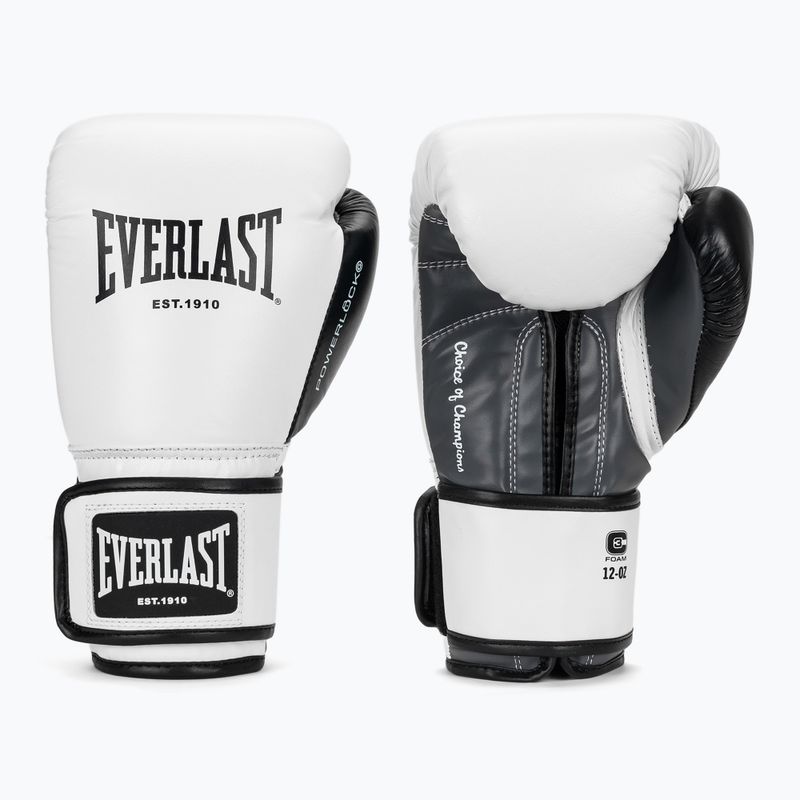 Boxhandschuhe Everlast Powerlock OG H&L Leather Advanced Training white/black