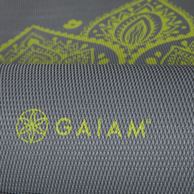 Gaiam Citron Yogamatte Sonnenuhr 6 mm grau 61333 4