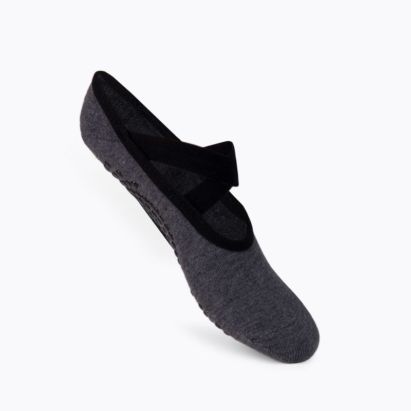 Gaiam Frauen Yoga Socken rutschfest Graphit 63709