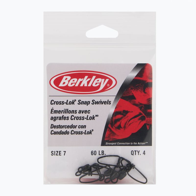Spinnwirbel Berkley Mc Mahon Cross-Lok Snap/Swivels 4 Stk.