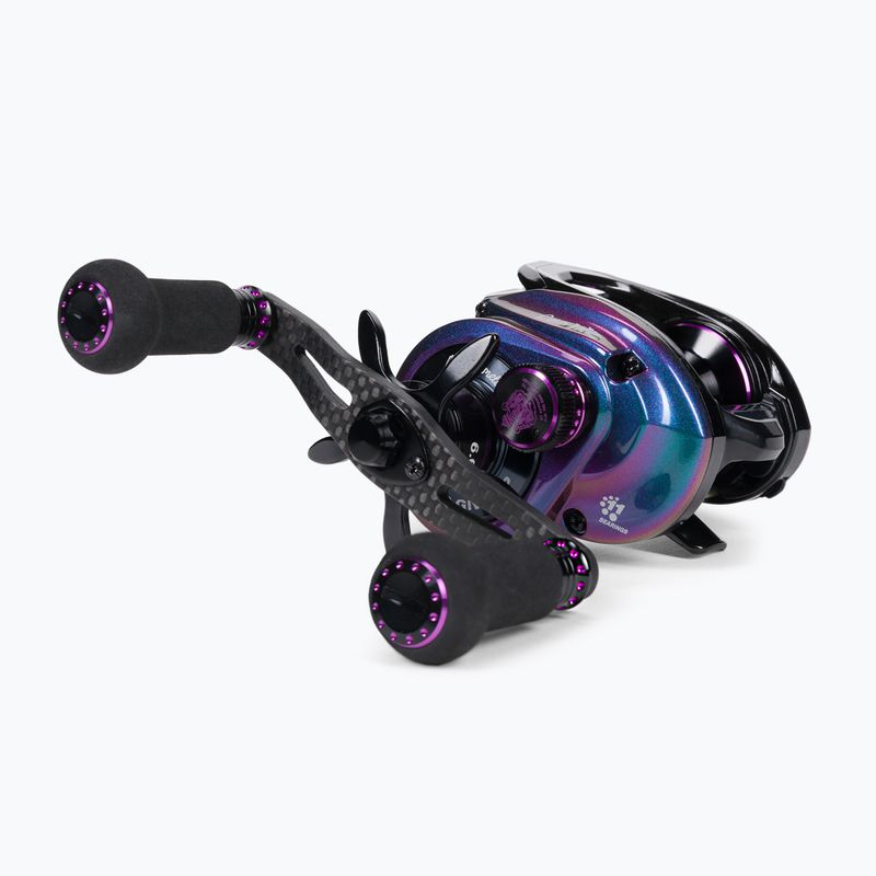 Abu Garcia Revo Ike LP Links schwarz und lila Multiplikatorrolle 1475705