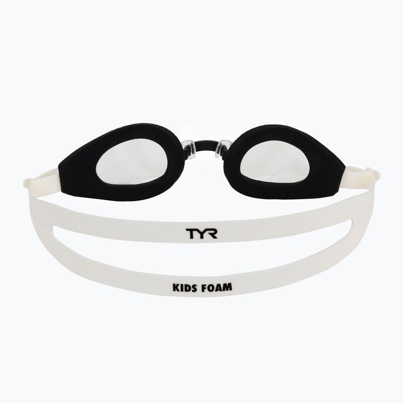 Kinder-Schwimmbrille TYR Foam Youth clear/black/white 4